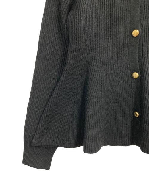 THE TOE（ザ・トゥー）THE TOE (ザ・トゥー) Rosen Peplum Cardigan ブラック サイズ:Mの古着・服飾アイテム