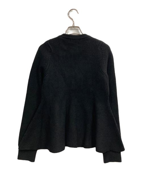 THE TOE（ザ・トゥー）THE TOE (ザ・トゥー) Rosen Peplum Cardigan ブラック サイズ:Mの古着・服飾アイテム