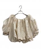 Ameriアメリ）の古着「RIBBON LIKE BALLOON SHORT TOP」｜アイボリー