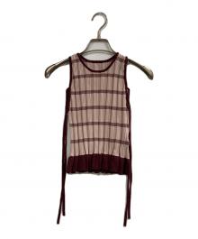 Ameri（アメリ）の古着「MEDI PURIPURI SHORT KNIT TOP」｜ピンク
