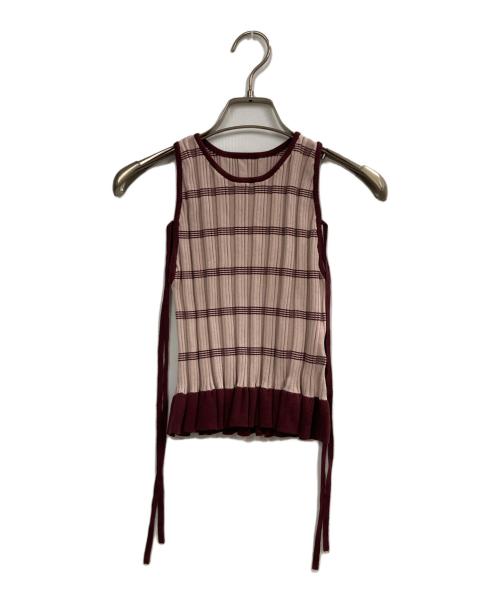 Ameri（アメリ）AMERI (アメリ) MEDI PURIPURI SHORT KNIT TOP ピンク サイズ:Fの古着・服飾アイテム