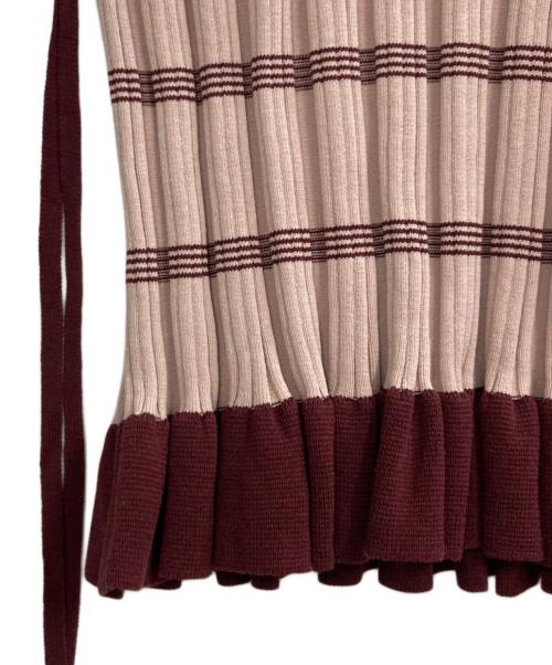 Ameri（アメリ）AMERI (アメリ) MEDI PURIPURI SHORT KNIT TOP ピンク サイズ:Fの古着・服飾アイテム