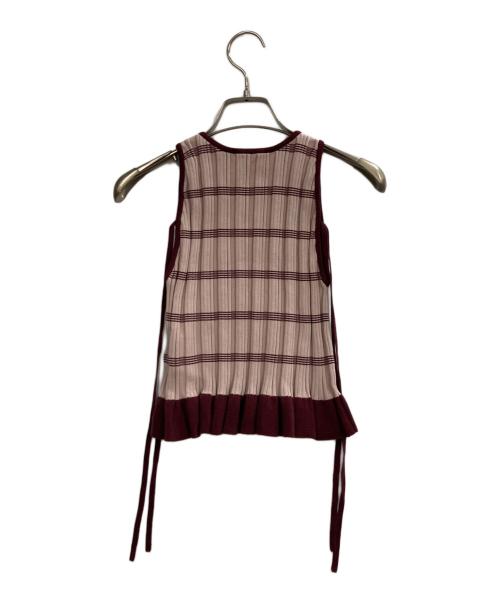 Ameri（アメリ）AMERI (アメリ) MEDI PURIPURI SHORT KNIT TOP ピンク サイズ:Fの古着・服飾アイテム