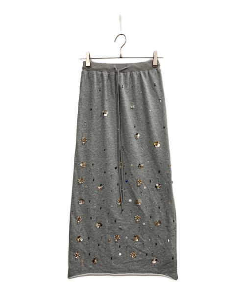 Ameri（アメリ）AMERI (アメリ) BIJOU MOTIF SWEAT SKIRT グレー サイズ:Sの古着・服飾アイテム