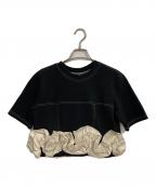 MAISON SPECIALメゾンスペシャル）の古着「Flower Motif T-shirt」｜ブラック