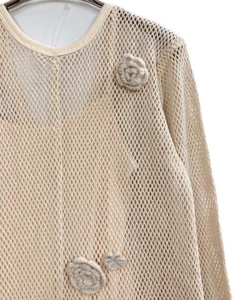Ameri（アメリ）AMERI (アメリ) メッシュワンピース アイボリー サイズ:Sの古着・服飾アイテム
