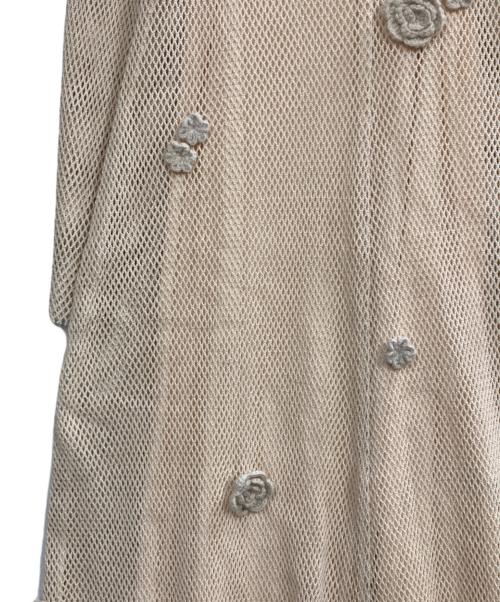 Ameri（アメリ）AMERI (アメリ) メッシュワンピース アイボリー サイズ:Sの古着・服飾アイテム