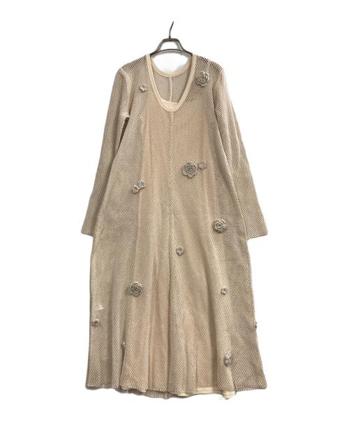 Ameri（アメリ）AMERI (アメリ) メッシュワンピース アイボリー サイズ:Sの古着・服飾アイテム