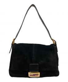 FENDI（フェンディ）の古着「Vintage Red glitter finish Suede Mamma Baguette」｜ブラック