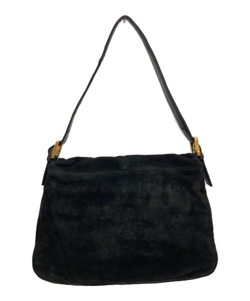 FENDI（フェンディ）FENDI (フェンディ) Vintage Red glitter finish Suede Mamma Baguette ブラックの古着・服飾アイテム