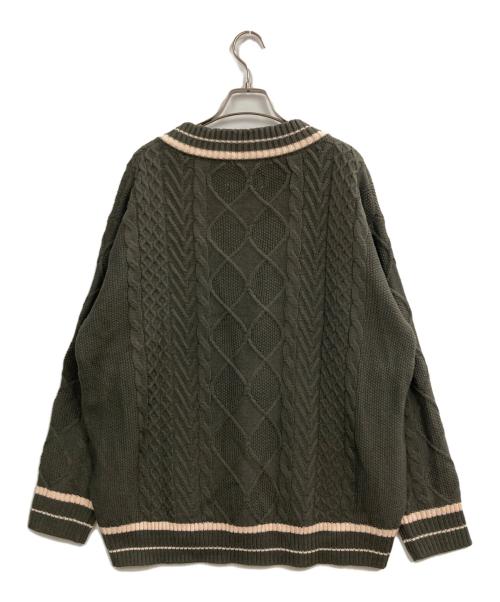 KIRSH（キルシー）KIRSH (キルシー) Middle Cherry Twist V-Neck Knit グレー サイズ:1の古着・服飾アイテム