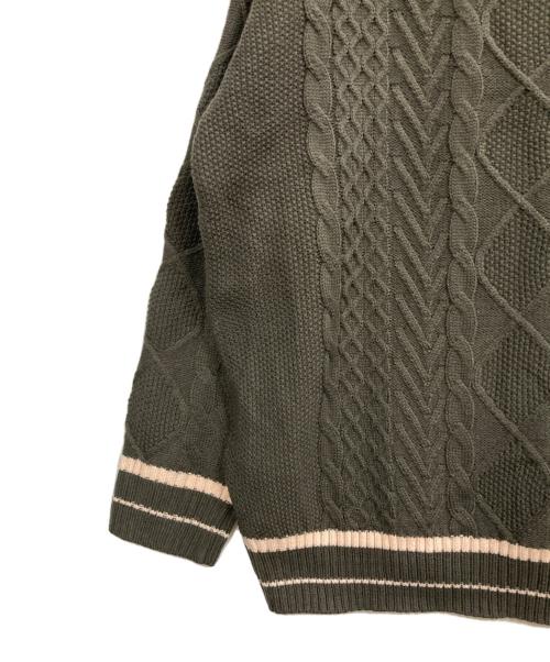 KIRSH（キルシー）KIRSH (キルシー) Middle Cherry Twist V-Neck Knit グレー サイズ:1の古着・服飾アイテム