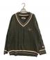 KIRSH（キルシー）の古着「Middle Cherry Twist V-Neck Knit」｜グレー