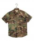 RRL×Ron Hermanダブルアールエル×ロンハーマン）の古着「Craftman Short Sleeve Shirt」｜カーキ×ベージュ