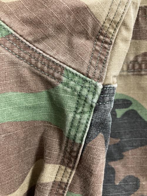 RRL（ダブルアールエル）RRL (ダブルアールエル) Ron Herman (ロンハーマン) Craftman Short Sleeve Shirt カーキ×ベージュ サイズ:Ｍの古着・服飾アイテム