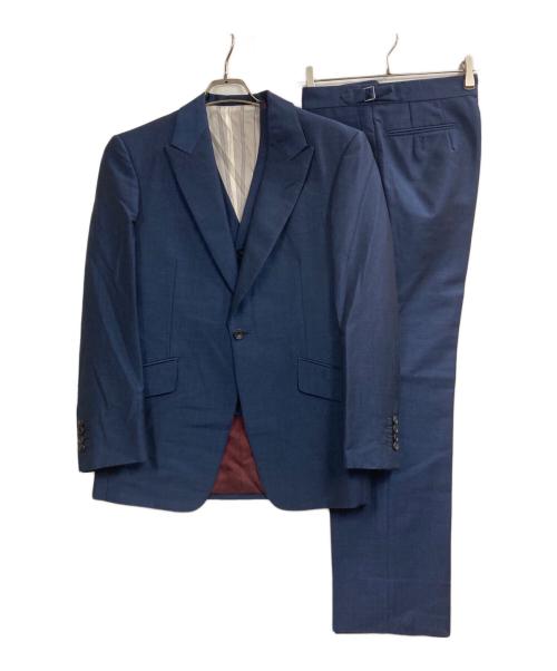 Henry Poole（ヘンリープール）HENRY POOLE (ヘンリープール) 3ピーススーツ ネイビー サイズ:A92の古着・服飾アイテム