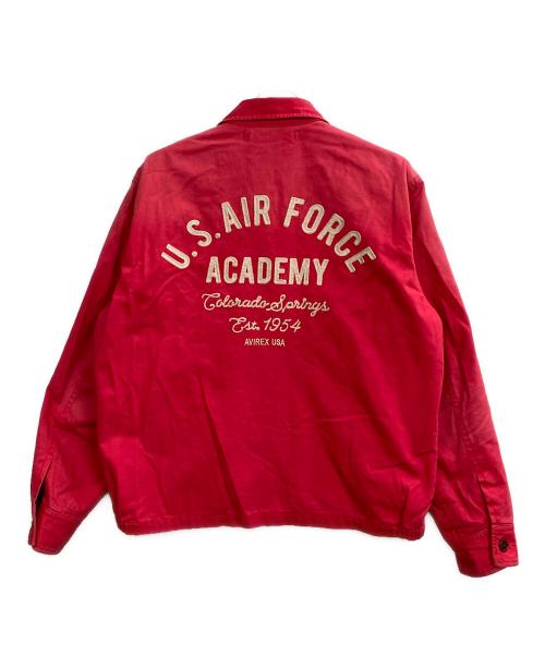 AVIREX（アヴィレックス）AVIREX (アヴィレックス) フェイド USAF アカデミー ジャケット レッド サイズ:Lの古着・服飾アイテム