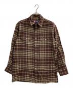 CHAPS RALPH LAURENチャップス ラルフローレン）の古着「ウールチェックシャツ」｜ブラウン