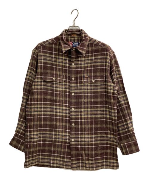 CHAPS RALPH LAUREN（チャップス ラルフローレン）CHAPS RALPH LAUREN (チャップス ラルフローレン) ウールチェックシャツ ブラウン サイズ:Mの古着・服飾アイテム