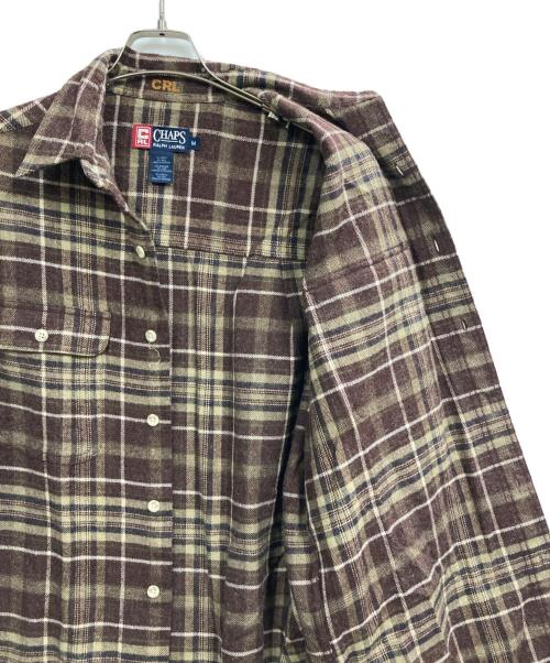 CHAPS RALPH LAUREN（チャップス ラルフローレン）CHAPS RALPH LAUREN (チャップス ラルフローレン) ウールチェックシャツ ブラウン サイズ:Mの古着・服飾アイテム