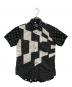 BLACK COMME des GARCONS（ブラックコムデギャルソン）の古着「ドットパッチワーク半袖シャツ」｜ブラック×ホワイト