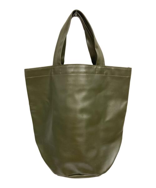 COMME des GARCONS（コムデギャルソン）COMME des GARCONS (コムデギャルソン) エコレザーPVCバッグプリントトートバッグ オリーブの古着・服飾アイテム