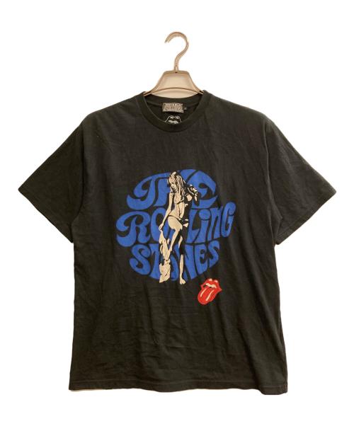 Hysteric Glamour（ヒステリックグラマー）Hysteric Glamour (ヒステリックグラマー) ROLLING STONES (ローリングストーンズ) プリントTシャツ ブラック サイズ:Ⅼの古着・服飾アイテム