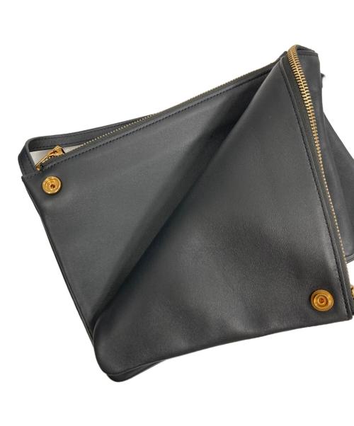 CELINE（セリーヌ）CELINE (セリーヌ) トリオ ラージ ショルダーバッグ グレーの古着・服飾アイテム