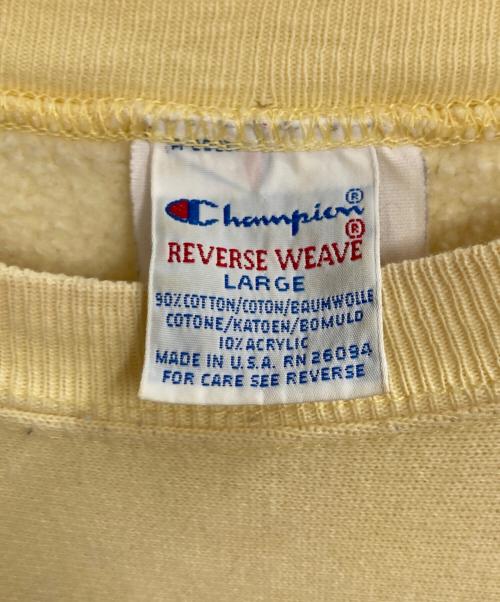 Champion（チャンピオン）Champion (チャンピオン) リバースウィーブスウェット イエロー サイズ:LARGEの古着・服飾アイテム