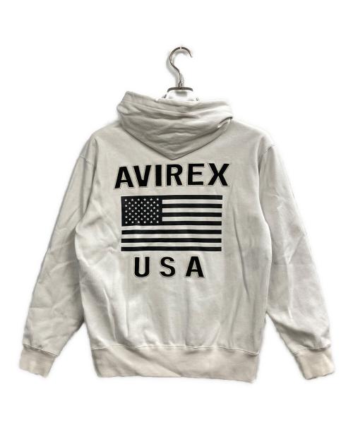 AVIREX（アヴィレックス）AVIREX (アヴィレックス) ジップパーカー ホワイト サイズ:Mの古着・服飾アイテム
