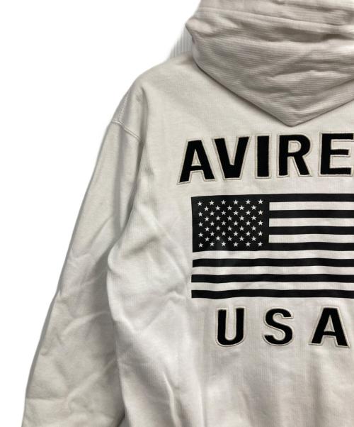AVIREX（アヴィレックス）AVIREX (アヴィレックス) ジップパーカー ホワイト サイズ:Mの古着・服飾アイテム