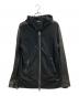 DIESEL（ディーゼル）の古着「レザー切替ダブルジップパーカー」｜ブラック