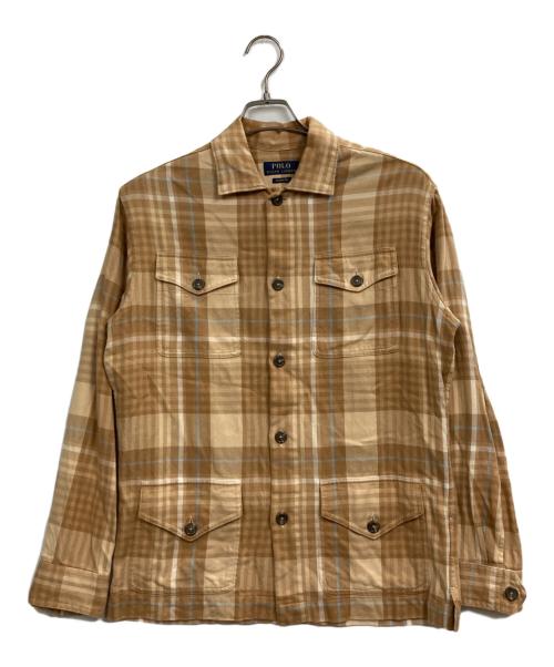 POLO RALPH LAUREN（ポロ・ラルフローレン）POLO RALPH LAUREN (ポロ・ラルフローレン) サファリシャツ ブラウン サイズ:Sの古着・服飾アイテム