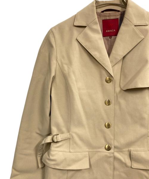 AMACA（アマカ）AMACA (アマカ) ステンカラーコート アイボリー サイズ:40の古着・服飾アイテム