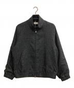 ATONエイトン）の古着「ALPACA HOUND TOOTH HARRINGTON JACKET」｜グレー