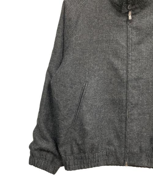 ATON（エイトン）ATON (エイトン) ALPACA HOUND TOOTH HARRINGTON JACKET グレー サイズ:46(04)の古着・服飾アイテム