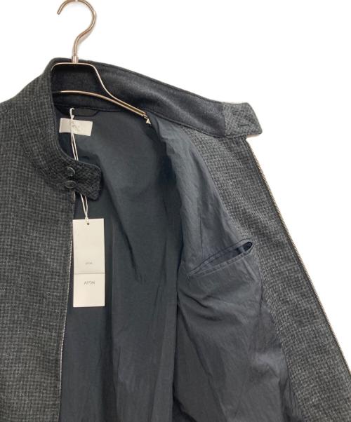ATON（エイトン）ATON (エイトン) ALPACA HOUND TOOTH HARRINGTON JACKET グレー サイズ:46(04)の古着・服飾アイテム