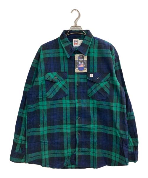 BIG BILL（ビッグ ビル）BIG BILL (ビッグ ビル) ネルシャツ ネイビー×グリーン サイズ:XL 未使用品の古着・服飾アイテム