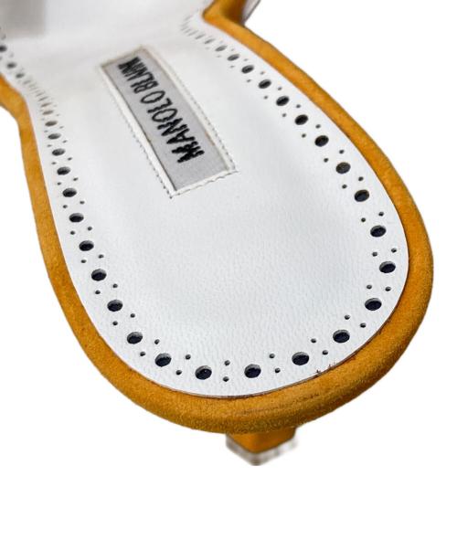 Manolo Blahnik（マノロ ブラニク）Manolo Blahnik (マノロ ブラニク) ヒールサンダル ホワイト サイズ:36の古着・服飾アイテム