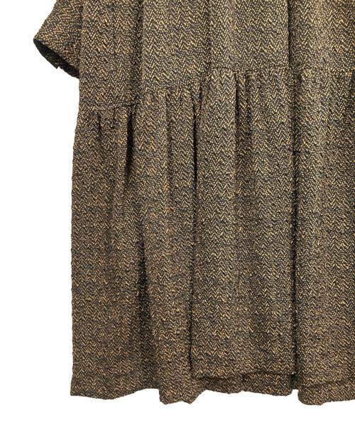 SUM1 STYLE（スミスタイル）SUM1 STYLE (スミスタイル) スタンドカラーティアードワンピース ドットワンピース ブラック サイズ:Fの古着・服飾アイテム