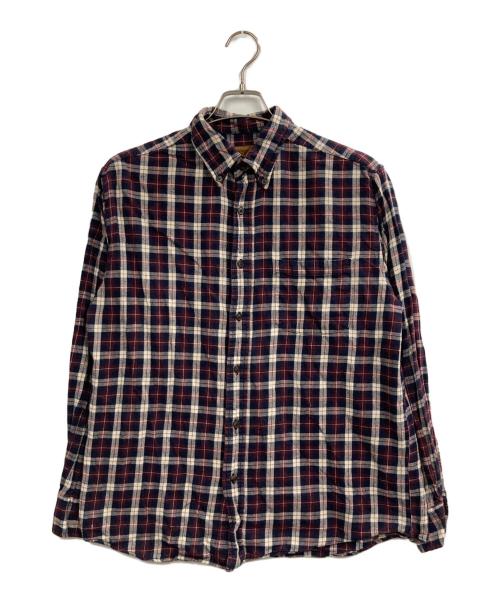 ST JOHN'S BAY（セントジョンズベイ）ST JOHN'S BAY (セントジョンズベイ) 90sチェックシャツ ネイビー サイズ:Mの古着・服飾アイテム