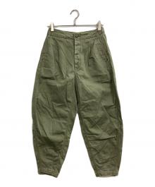 POLO RALPH LAUREN（ポロ・ラルフローレン）の古着「Cotton Herringbone Cropped Pant」｜オリーブ