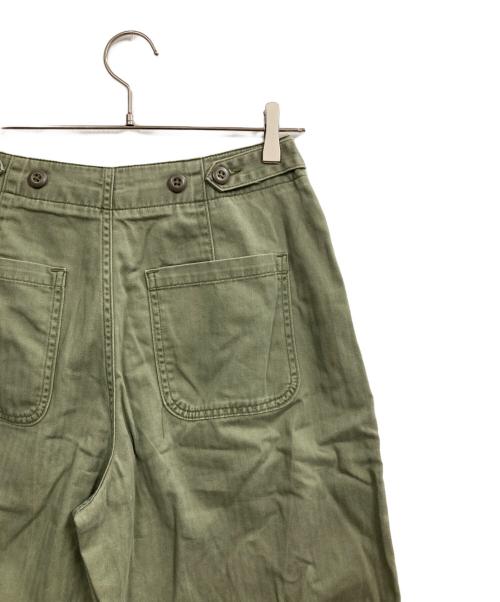 POLO RALPH LAUREN（ポロ・ラルフローレン）POLO RALPH LAUREN (ポロ・ラルフローレン) Cotton Herringbone Cropped Pant オリーブ サイズ:2の古着・服飾アイテム