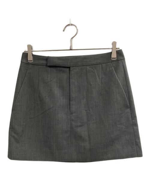Whim Gazette（ウィムガゼット）Whim Gazette (ウィムガゼット) ウールギャバミニスカート グレー サイズ:36の古着・服飾アイテム