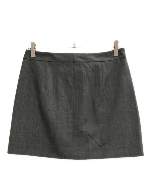 Whim Gazette（ウィムガゼット）Whim Gazette (ウィムガゼット) ウールギャバミニスカート グレー サイズ:36の古着・服飾アイテム