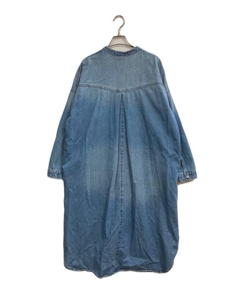 Q.anos（キュアノス）Q.anos (キュアノス) デニム長袖ワンピース ブルー サイズ:Fの古着・服飾アイテム