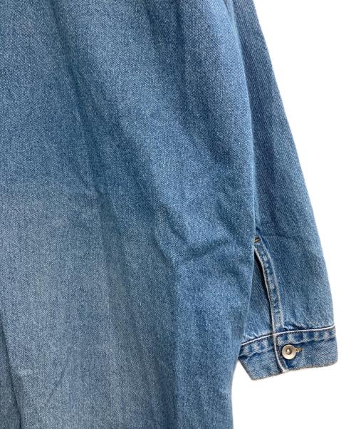 Q.anos（キュアノス）Q.anos (キュアノス) デニム長袖ワンピース ブルー サイズ:Fの古着・服飾アイテム
