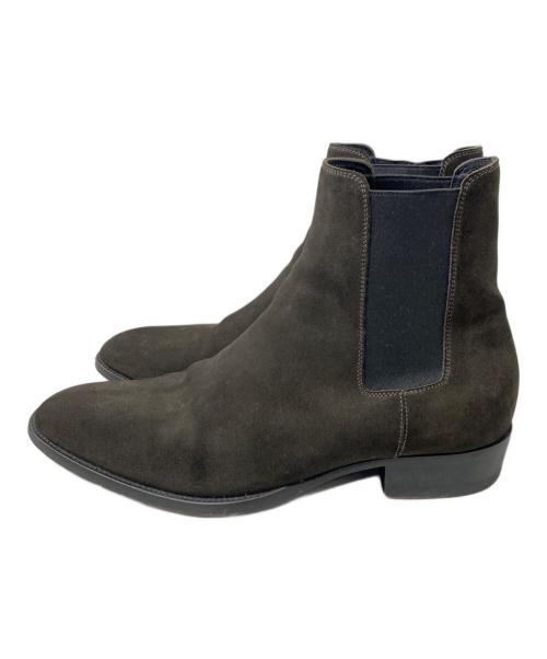 Saint Laurent Paris（サンローランパリ）Saint Laurent Paris (サンローランパリ) ヌバックサイドゴアブーツ ブラウン サイズ:40の古着・服飾アイテム