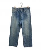 Graphpaperグラフペーパー）の古着「Selvage Denim Five Pocket Wide Straight Pants(セルビッジデニムファイブポケットワイドストレートパンツ)」｜インディゴ