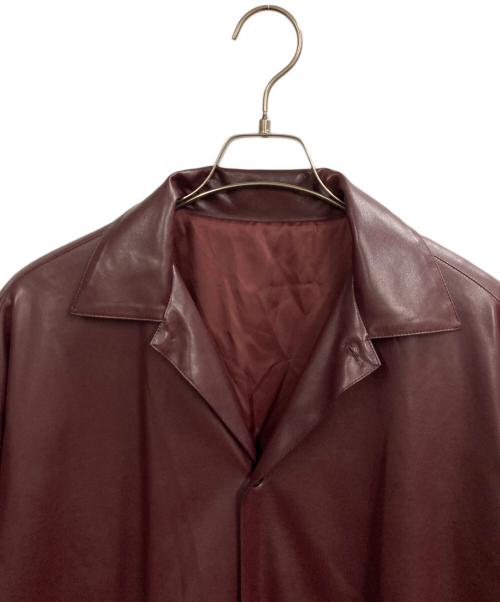 Ameri（アメリ）Ameri (アメリ) N.HOOLYWOOD (エヌ ハリウッド) FAKE LEATHER SHIRT JACKET(フェイクレザーシャツジャケット) レッド サイズ:SIZE Sの古着・服飾アイテム